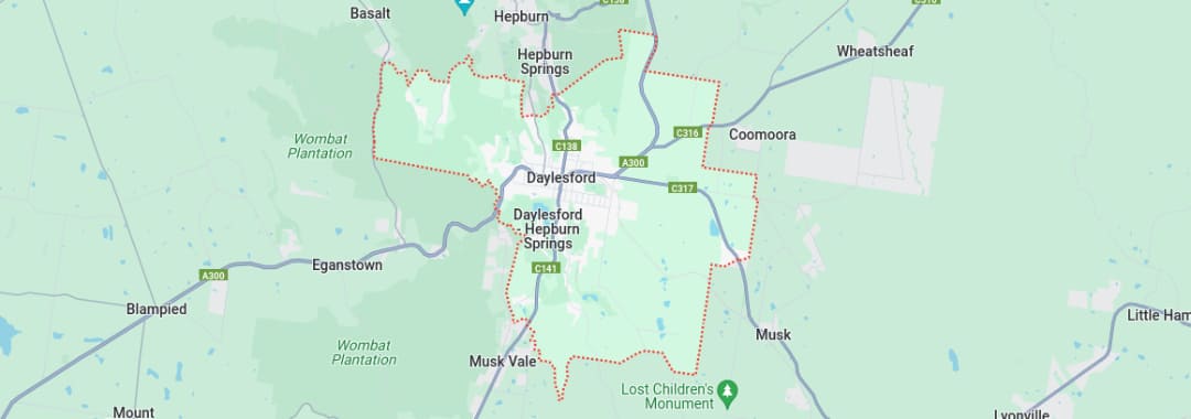 Daylesford, VIC Map