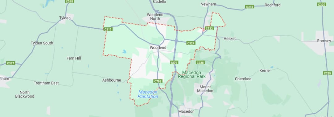 Woodend, VIC Map